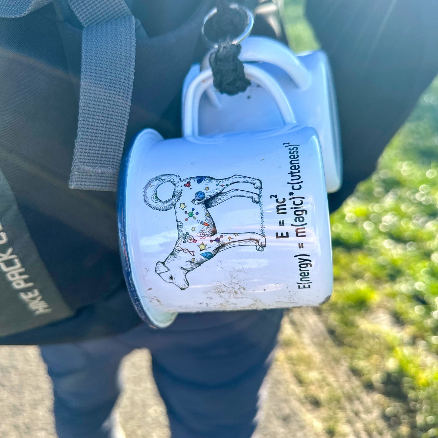 Emaille-Tasse für Hundemenschen