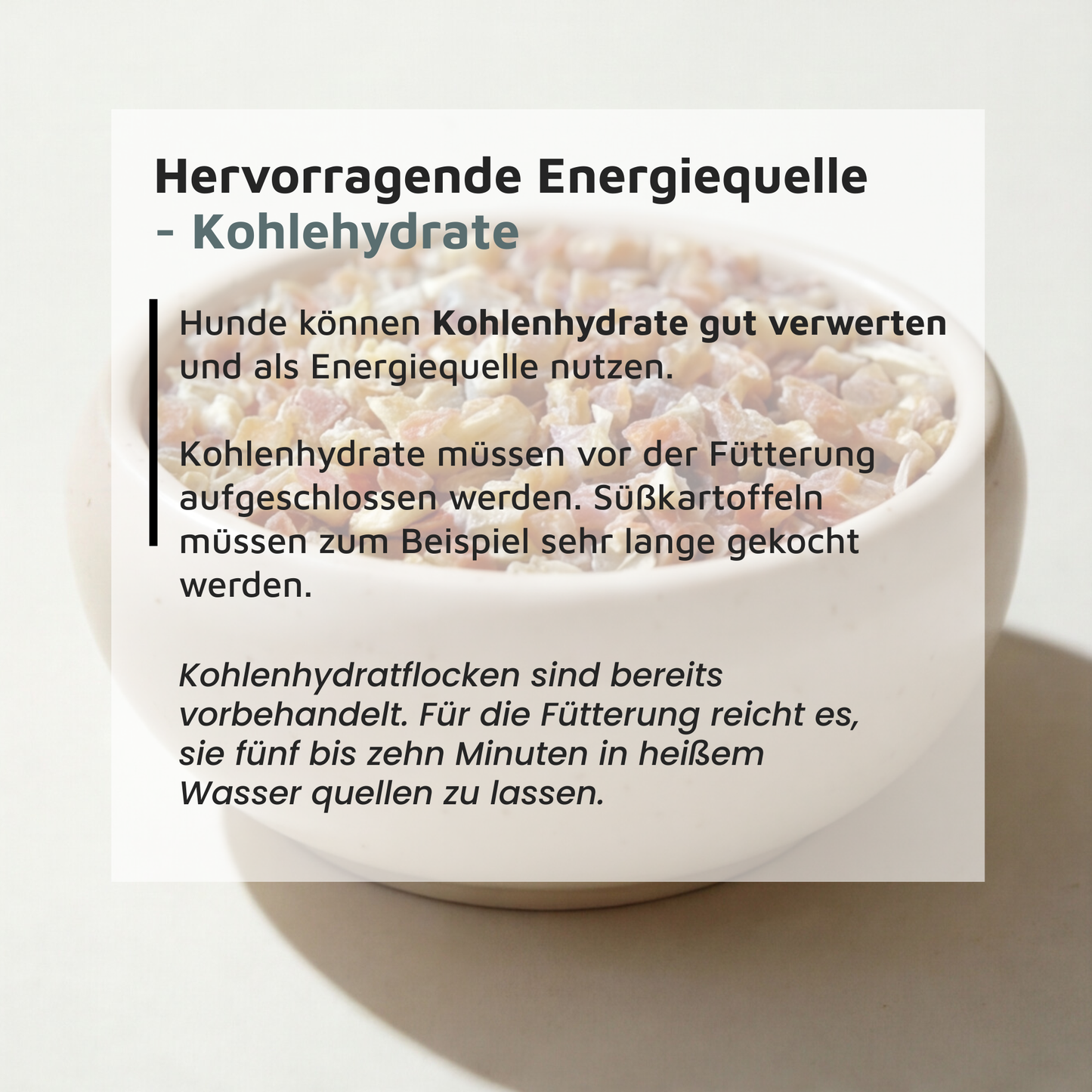 Süßkartoffelflocken - Gut verdauliche Kohlenhydratquelle