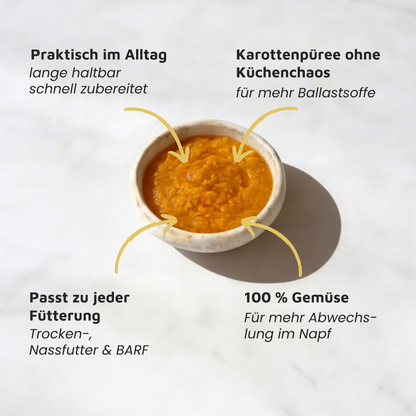 BALD VERFÜGBAR: OLEWO Karottenpellets -  100% Karottenpüree in wenigen Minuten