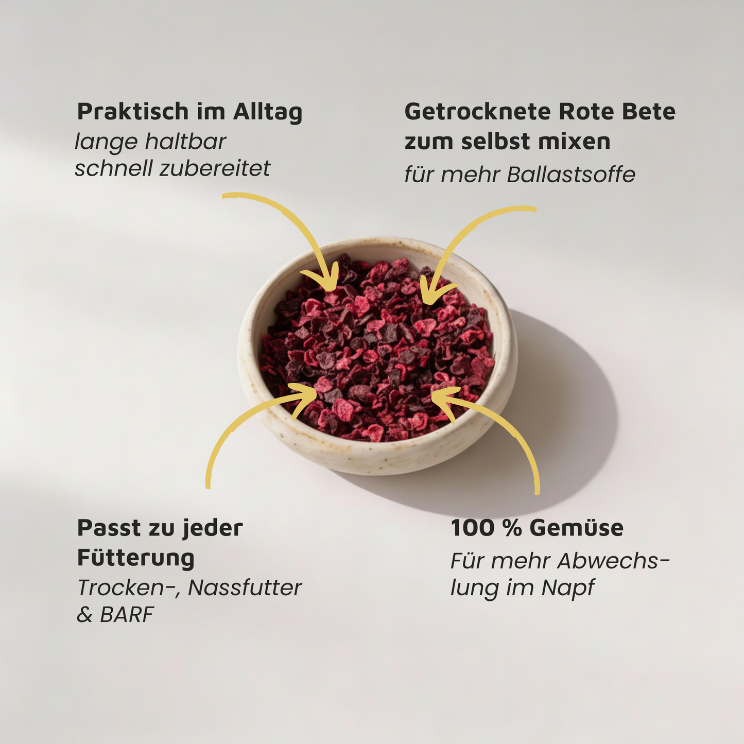 Rote Bete Flocken - 100% Rote Bete, getrocknet