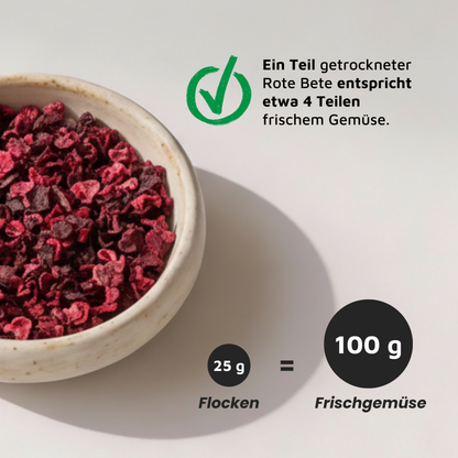 Rote Bete Flocken - 100% Rote Bete, getrocknet