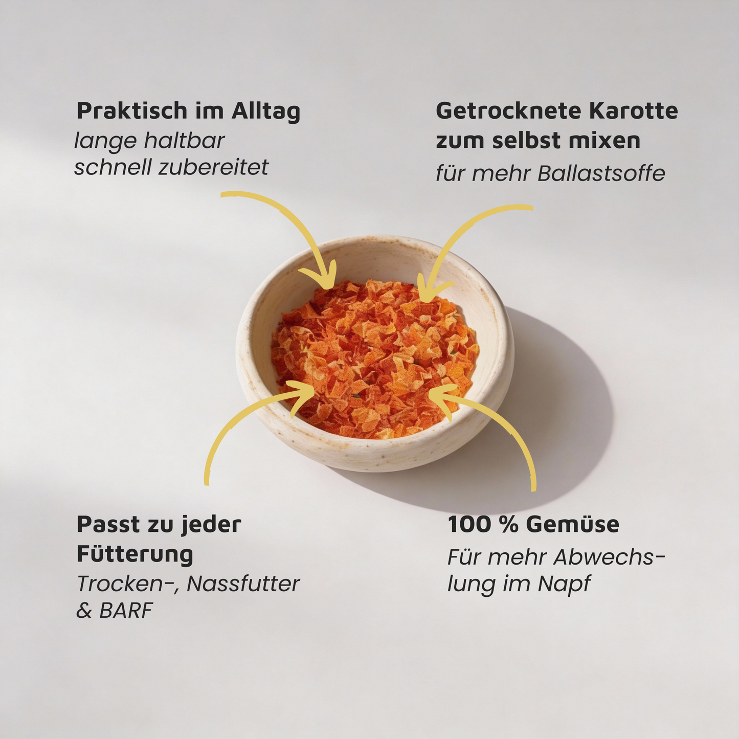 Karottenraspeln - 100% Karotte, getrocknet