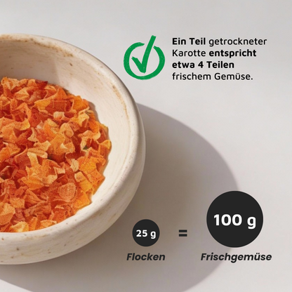 Karottenraspeln - 100% Karotte, getrocknet