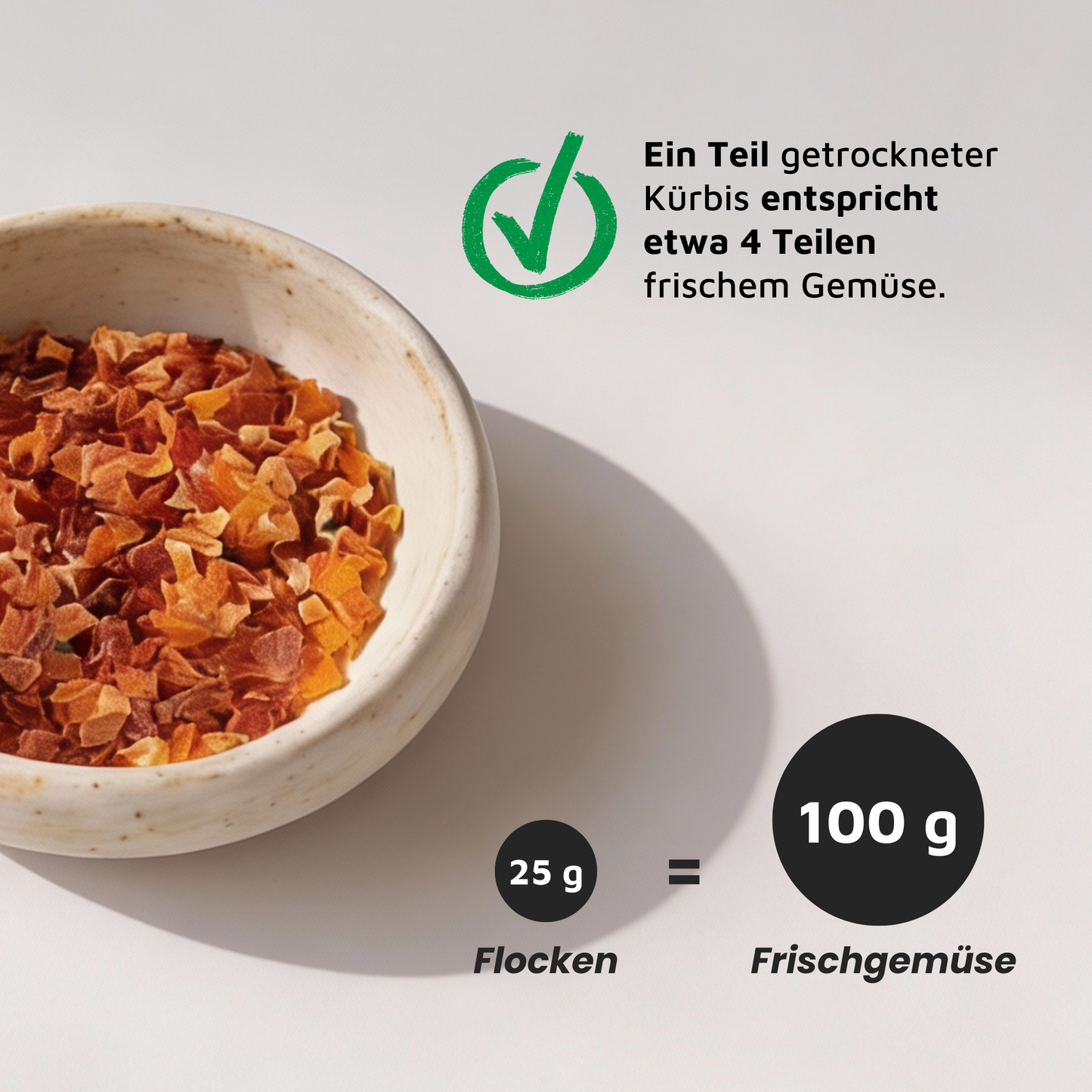 Kürbisflocken - 100% Kürbis, getrocknet