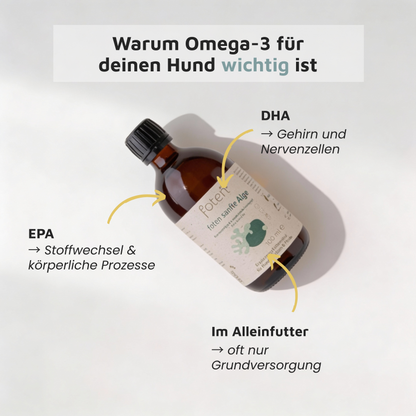 foten sanfte Alge – Algenöl für Hunde, täglich zur Ration hinzufügen