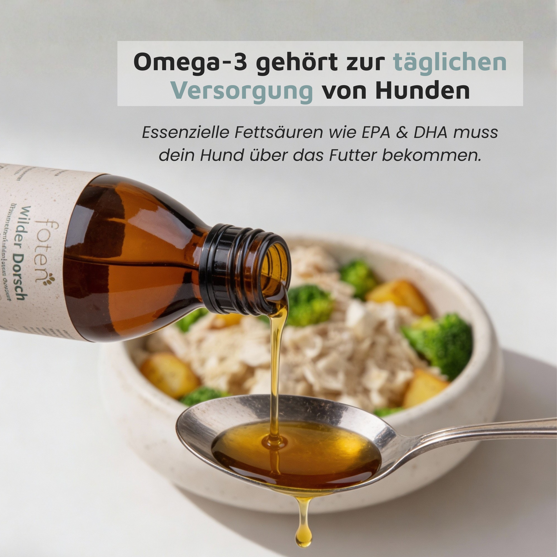 foten Dorschöl 100ml – hochwertige Omega-3 Quelle aus Wildfang für Hunde und Katzen