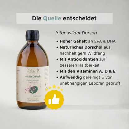 foten Dorschöl Wirkweise – EPA und DHA für Hunde, entzündungshemmend und immunstärkend