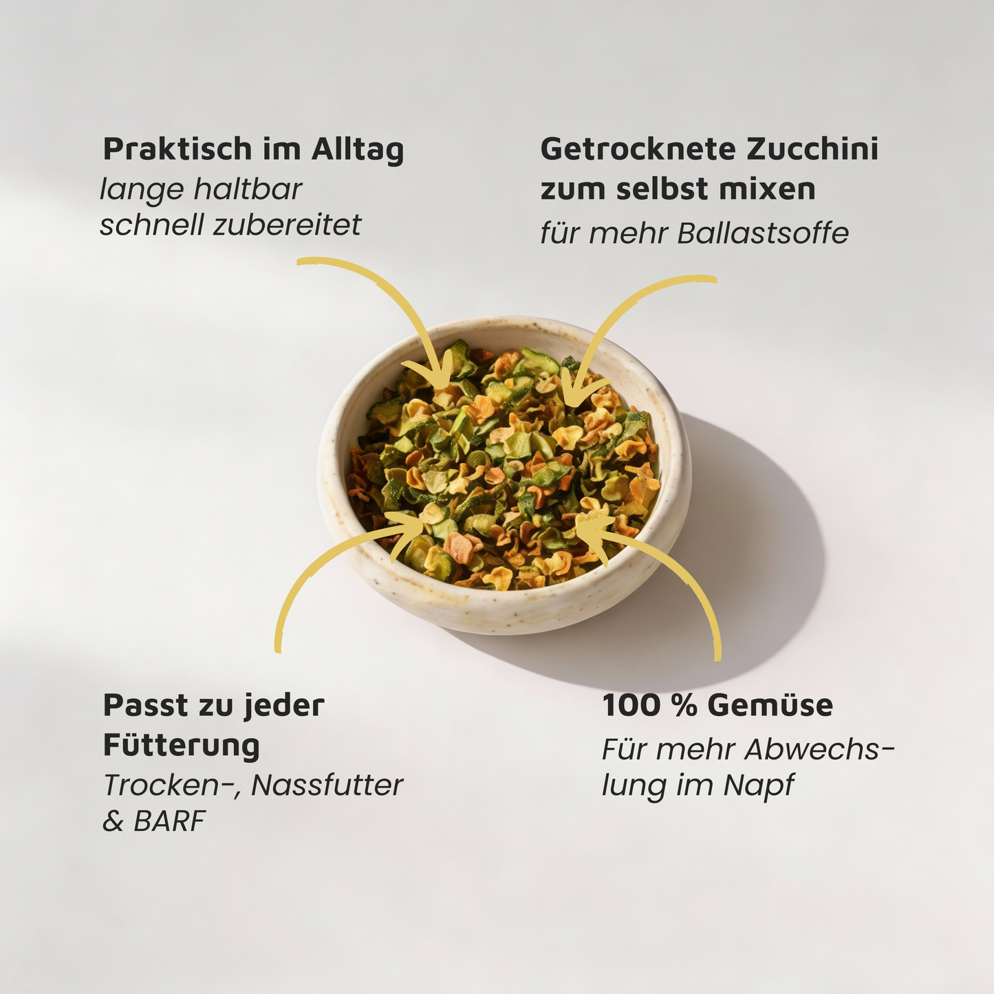 Zucchiniflocken - 100% Zucchini, getrocknet