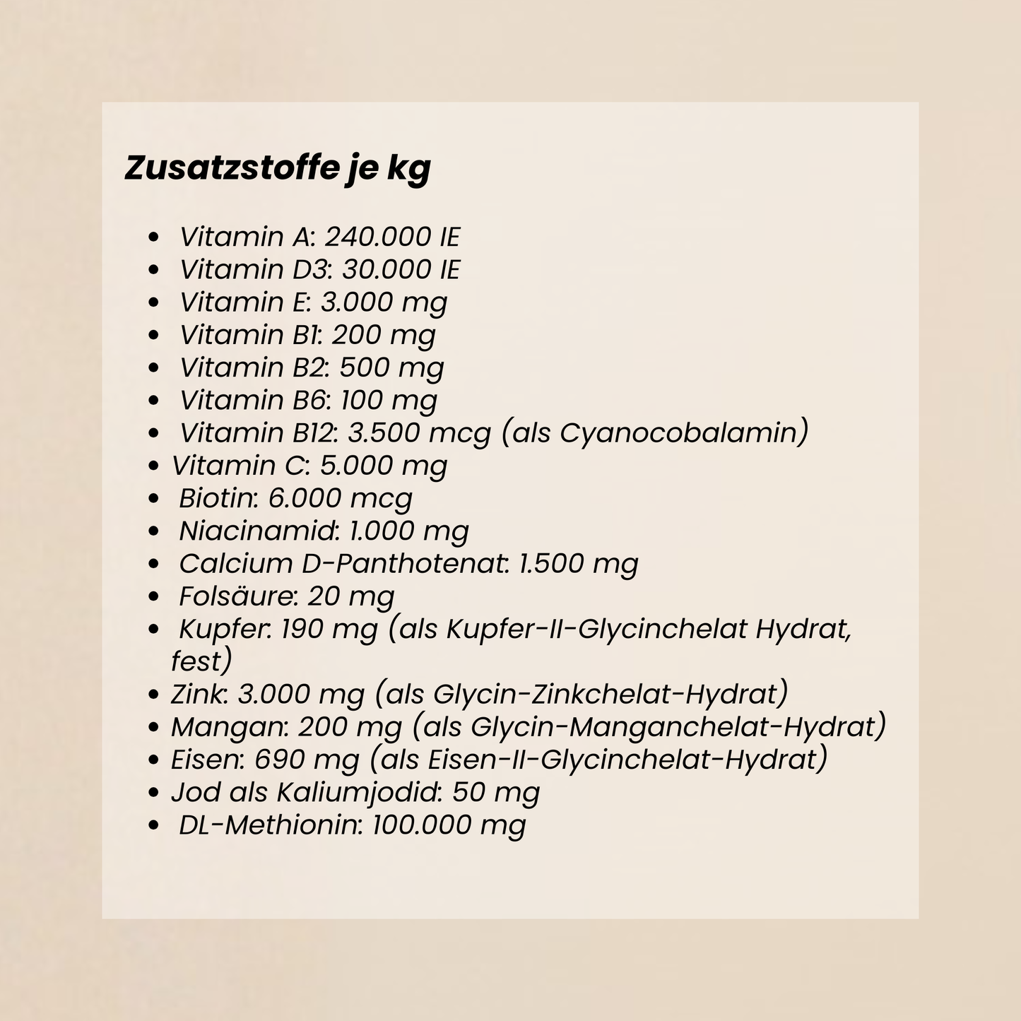 Mineralfutter für Hunde "+ Methionin"