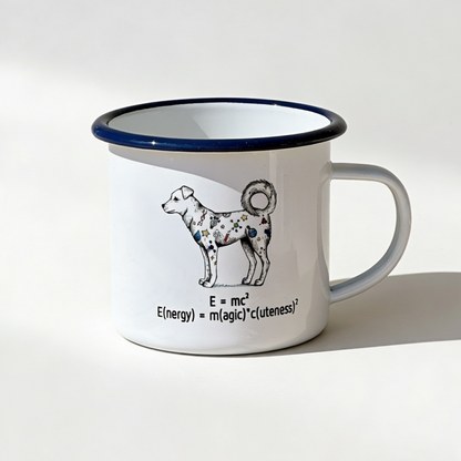 Emaille-Tasse für Hundemenschen