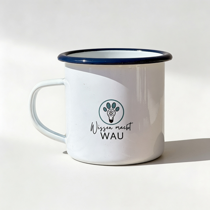 Emaille-Tasse für Hundemenschen